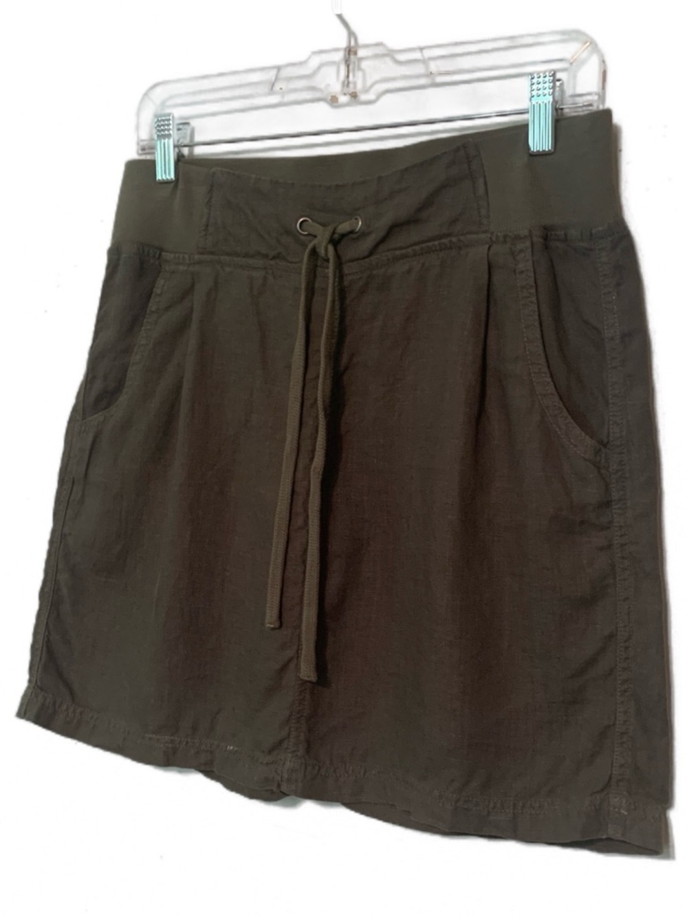 Athleta Selina Jasper Linen Drawstring Skirt Sz 8
